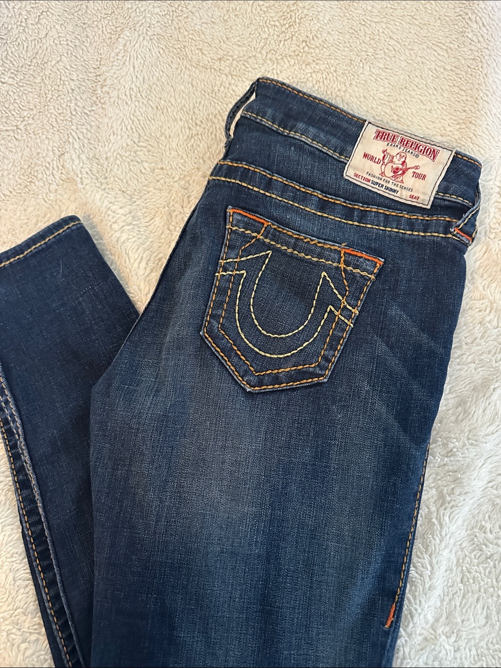 True Religion Super Skinny Jean Skinny Jeans Waist 30 Blue